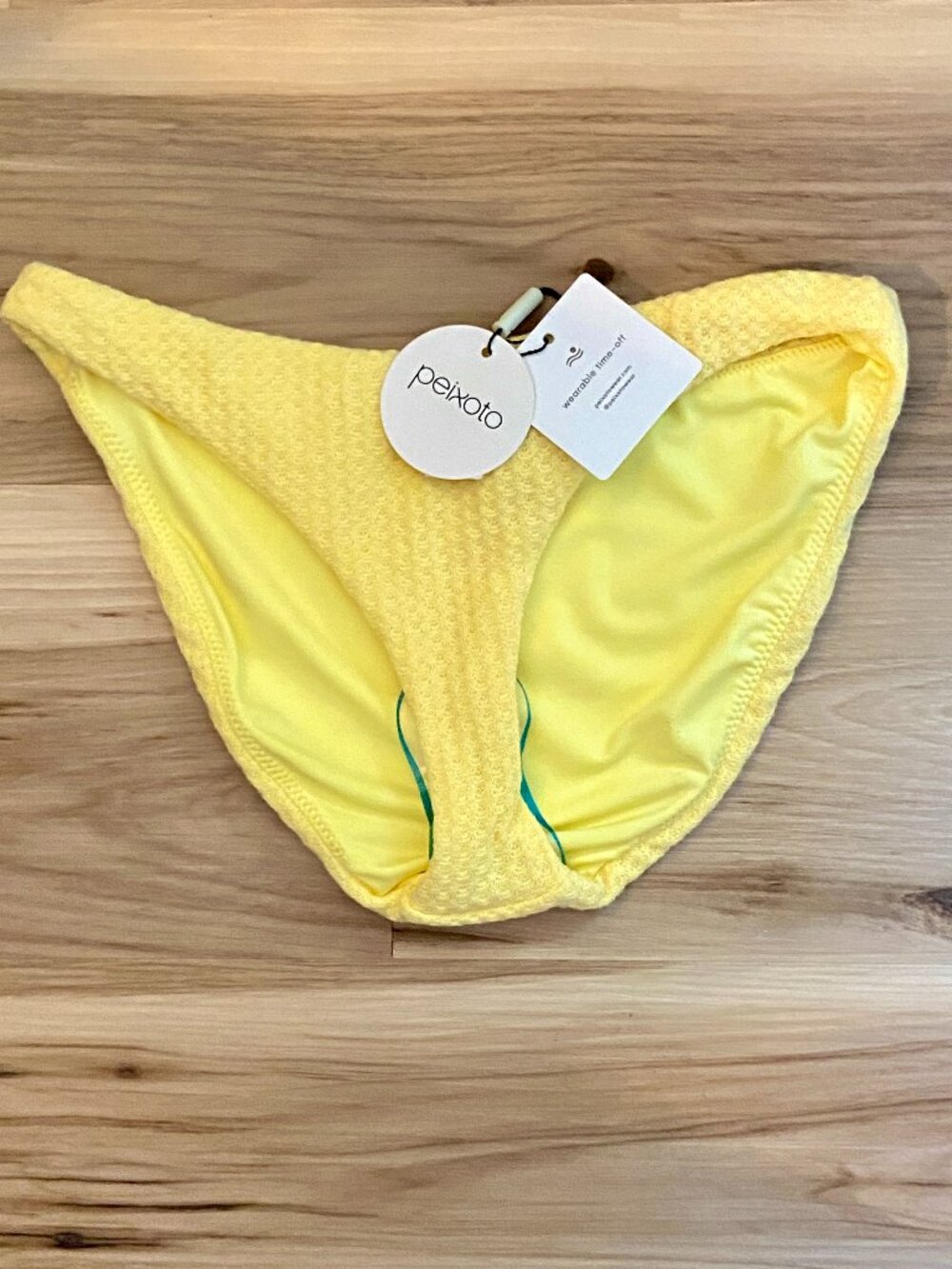 New ~ Peixoto Bella Bikini Full Bottom - Honeycomb Queen Yellow - Medium - NWT